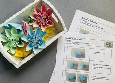 Blume im Körbchen                              PDF Anleitung