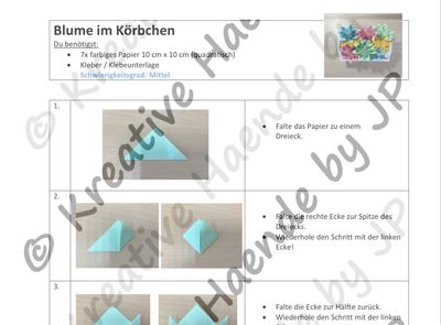 Blume im Körbchen                              PDF Anleitung