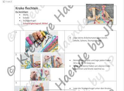 Krake flechten PDF Anleitung
