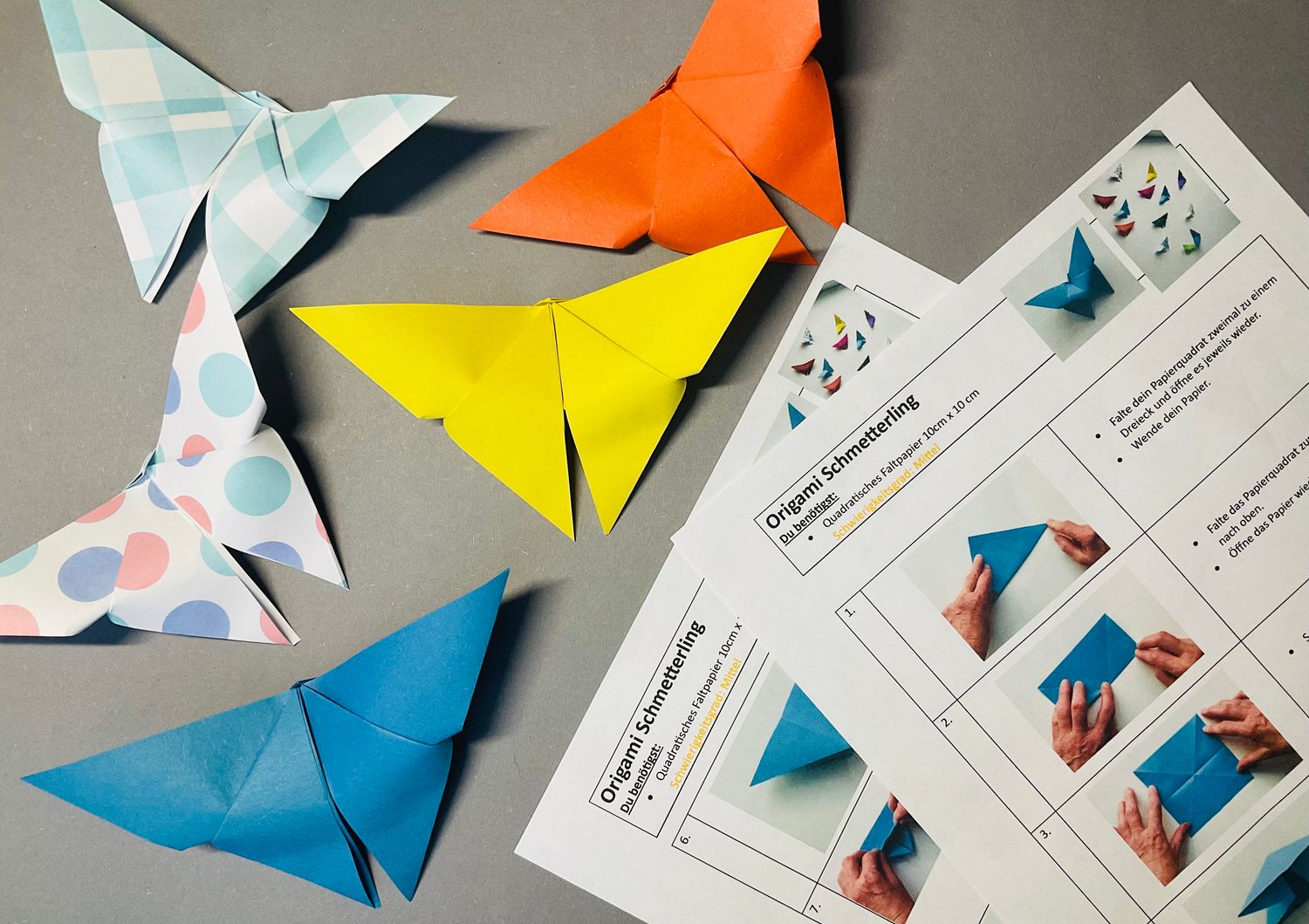 Origami Schmetterling PDF Anleitung