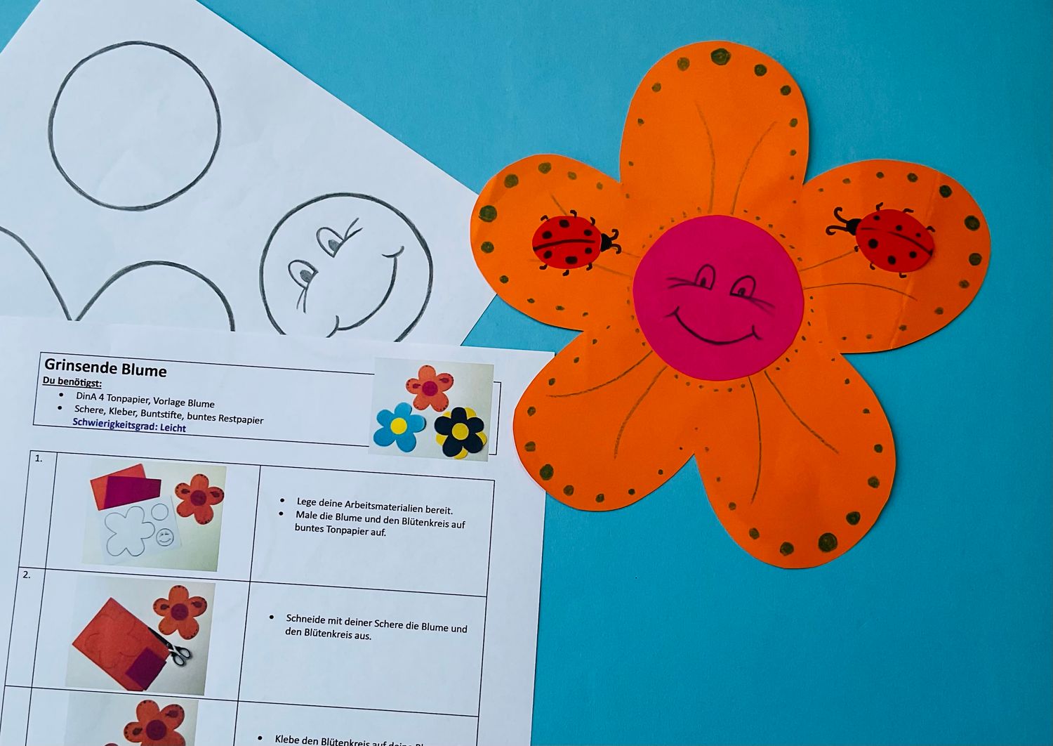 Grinsende Blume PDF Anleitung