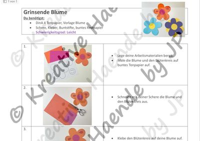 Grinsende Blume PDF Anleitung