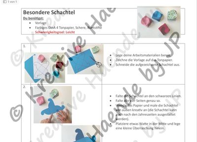 Besondere Schachtel PDF Anleitung