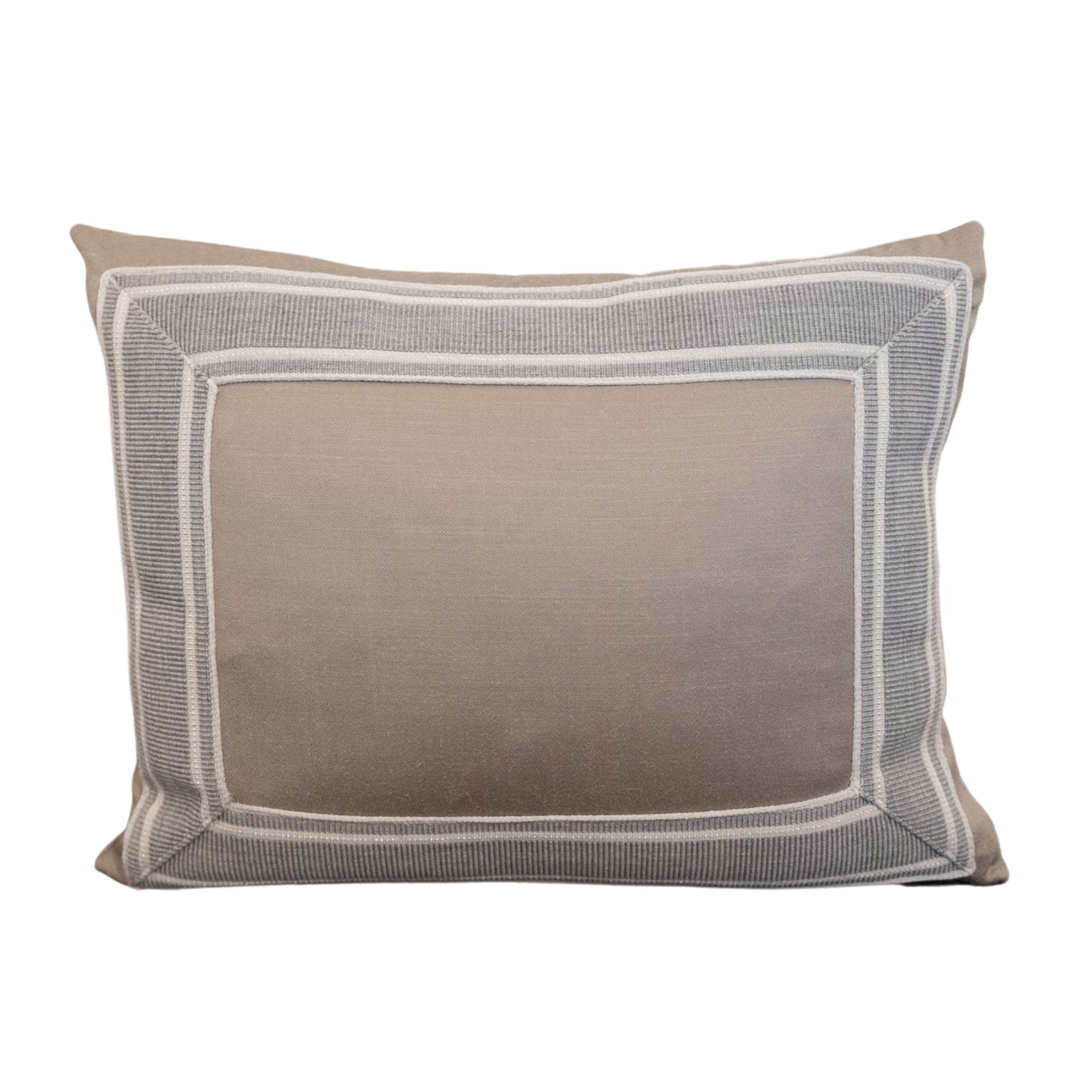 Grey Twill Lumbar Pillow