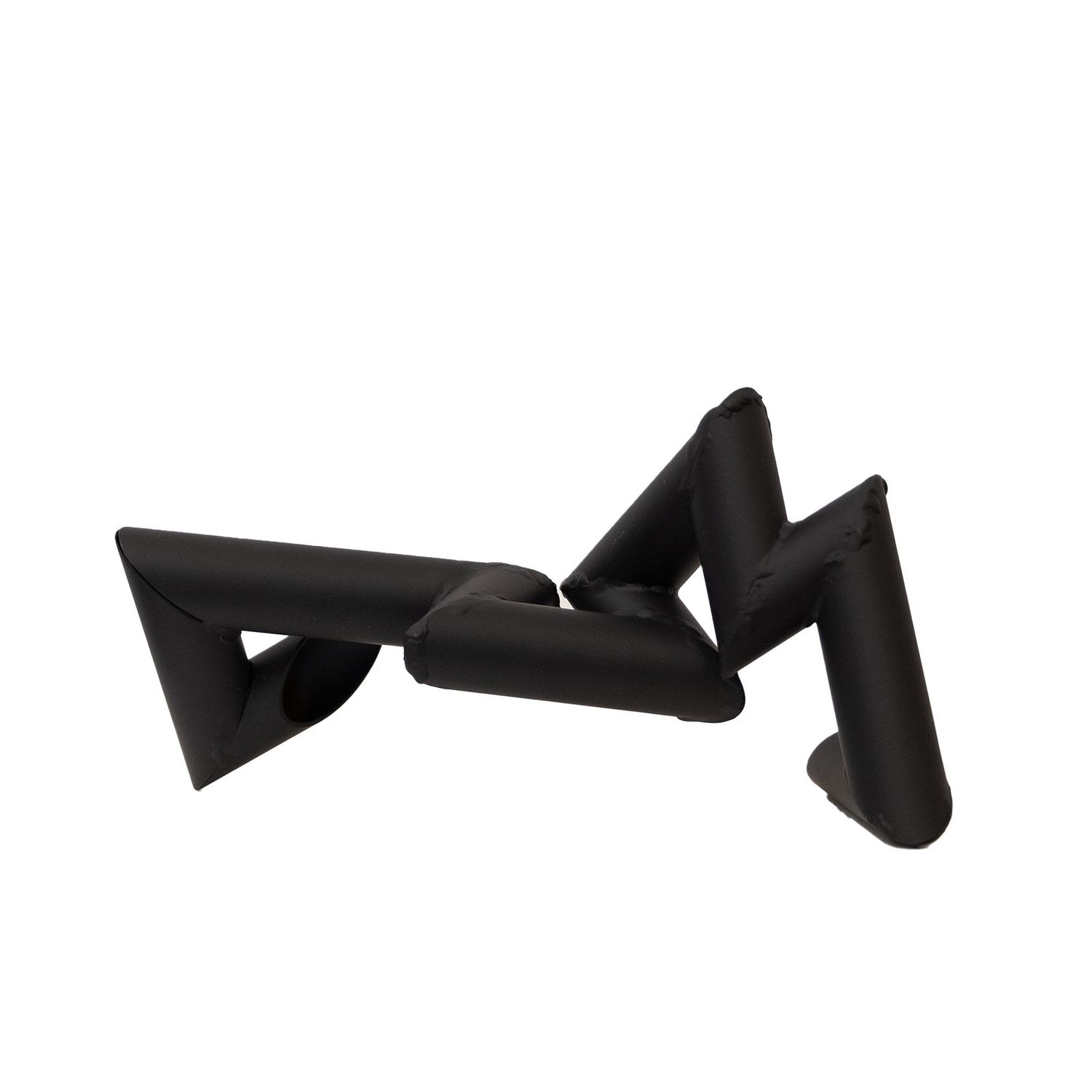 Black Modernist Abstract Metal Sculpture
