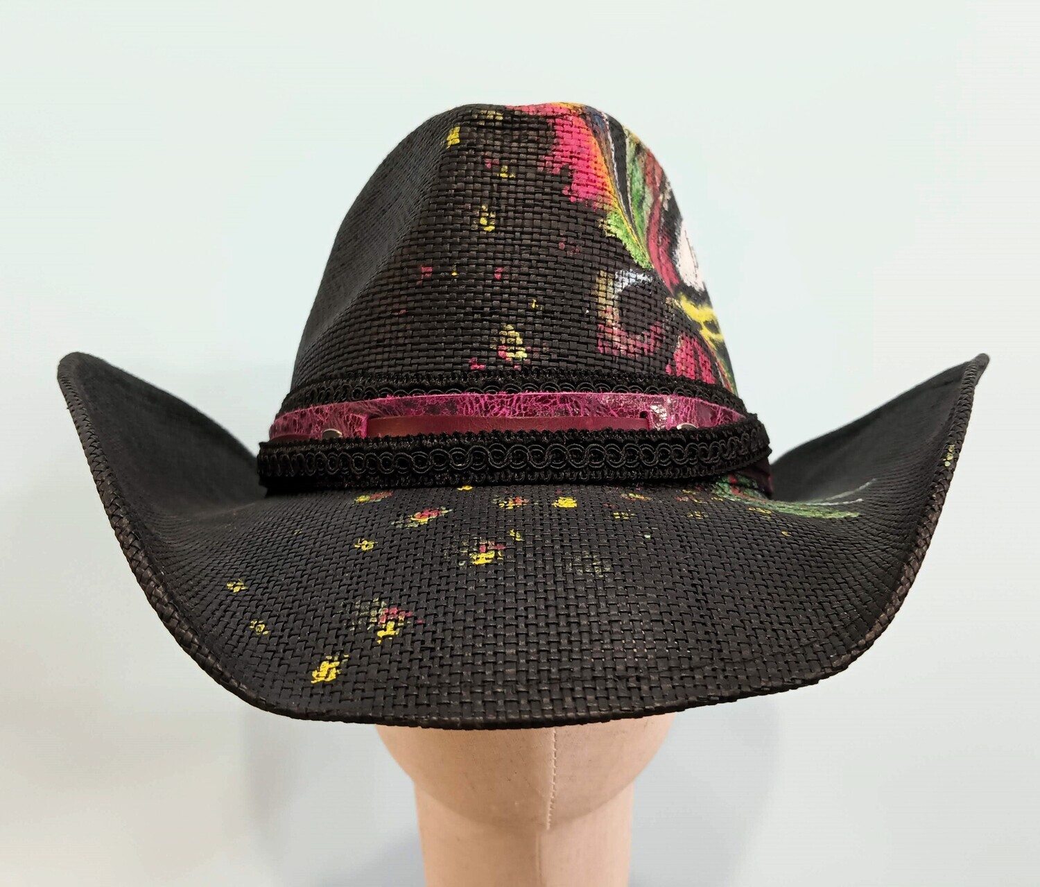 Straw Cowboy Black Painted 1
