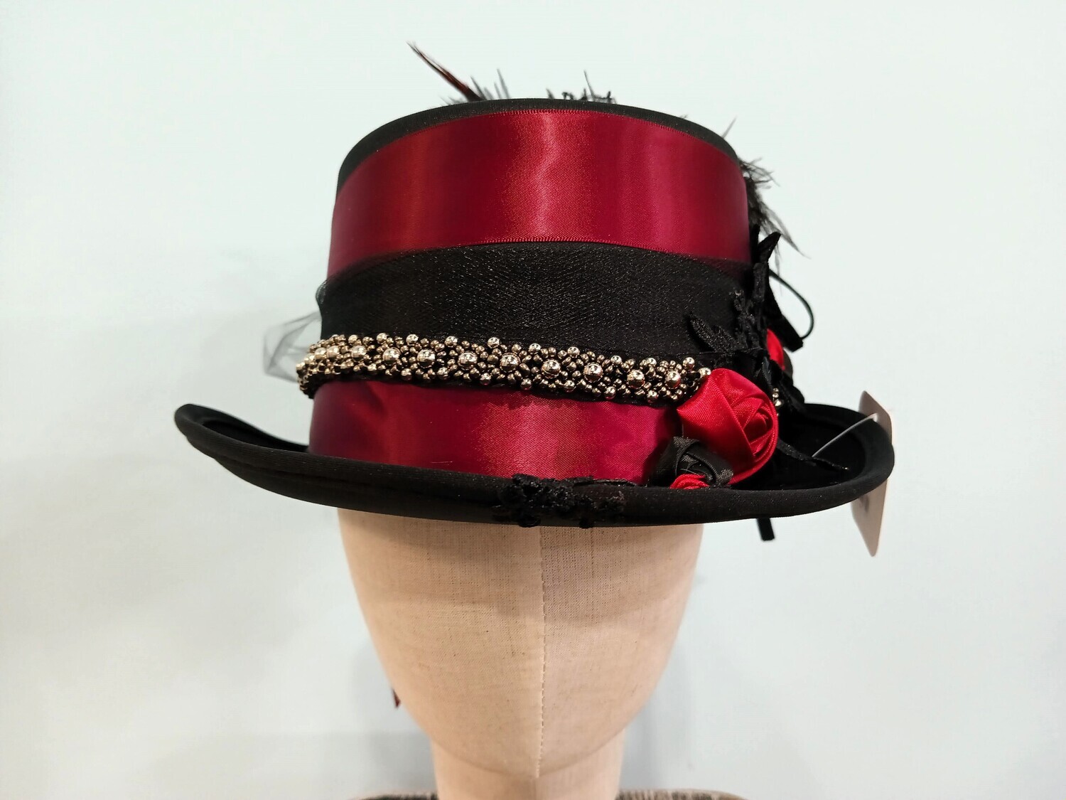 Permasilk Ladies Scarlet Top Hat