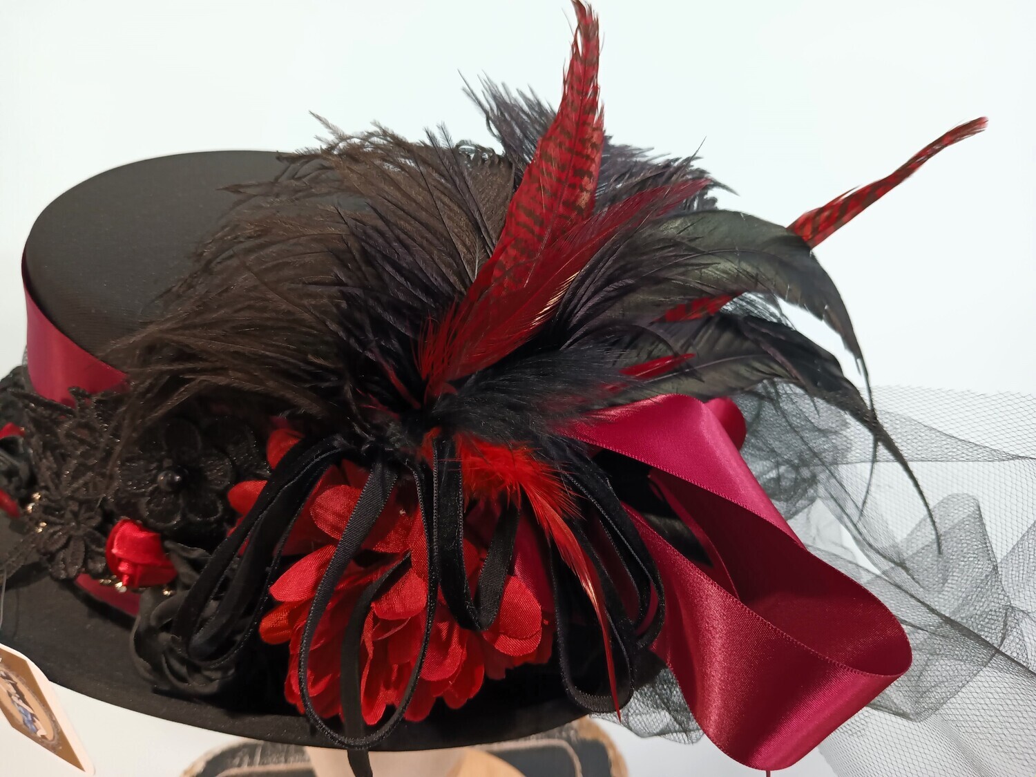 Permasilk Ladies Scarlet Top Hat