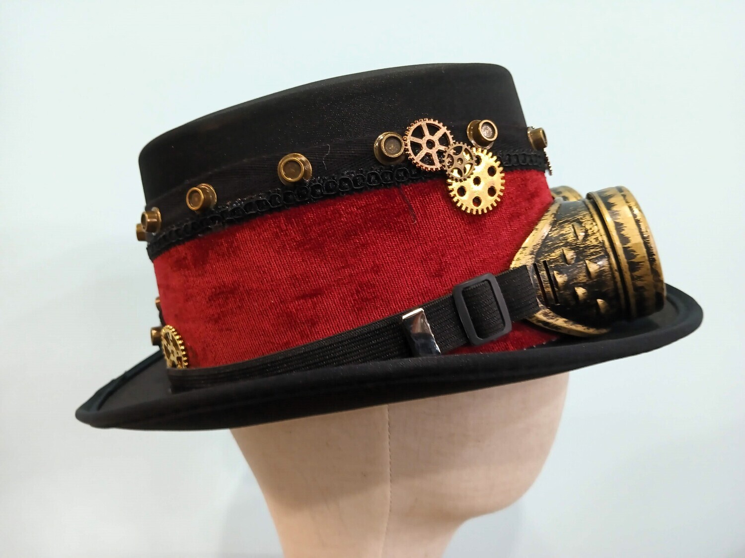 Permasilk Steampunk Goggles Red 1
