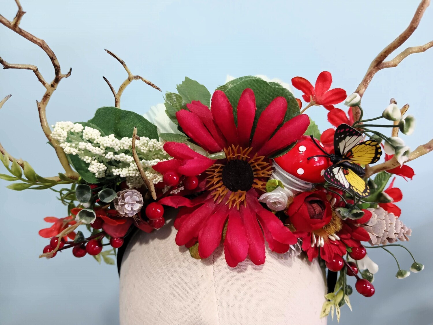 Fairy Blossom Antler Headband 1