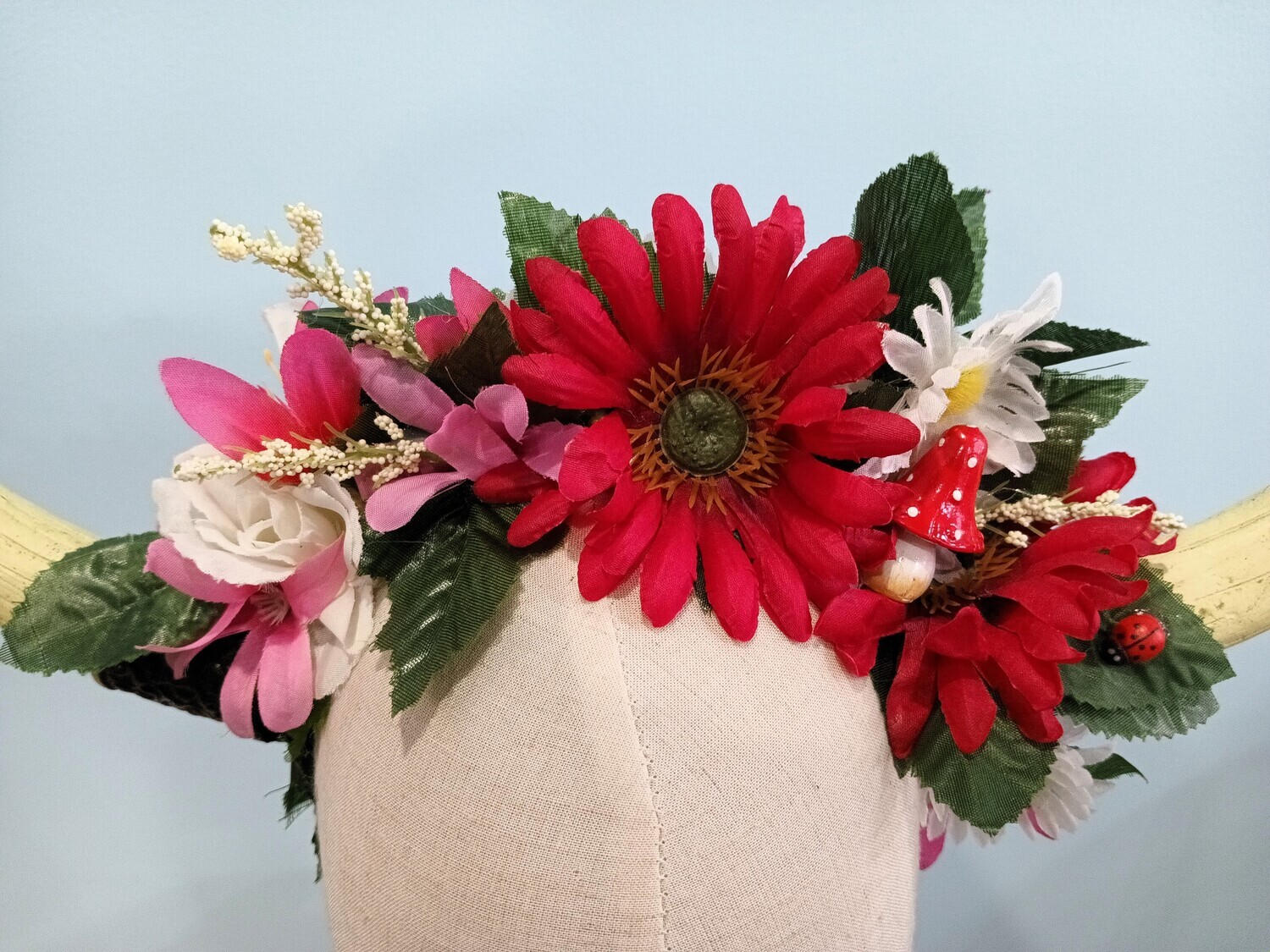 Mushroom Whimsy Horns Headband 1