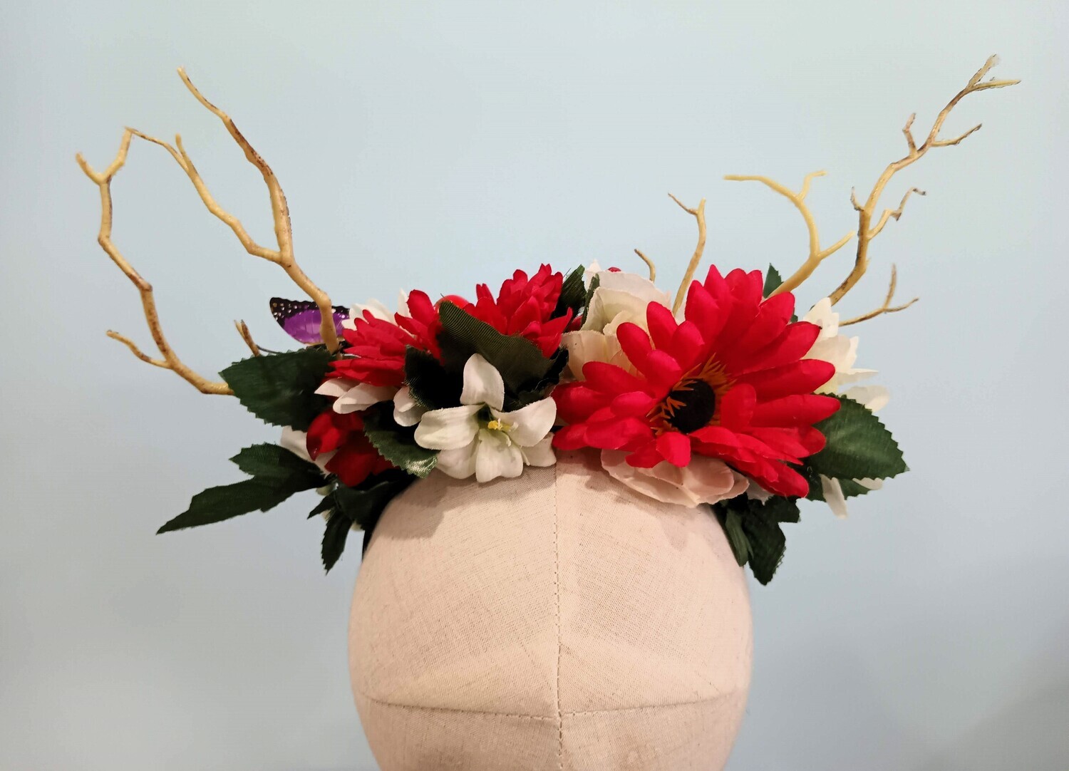 Fairy Blossom Antler Headband 2