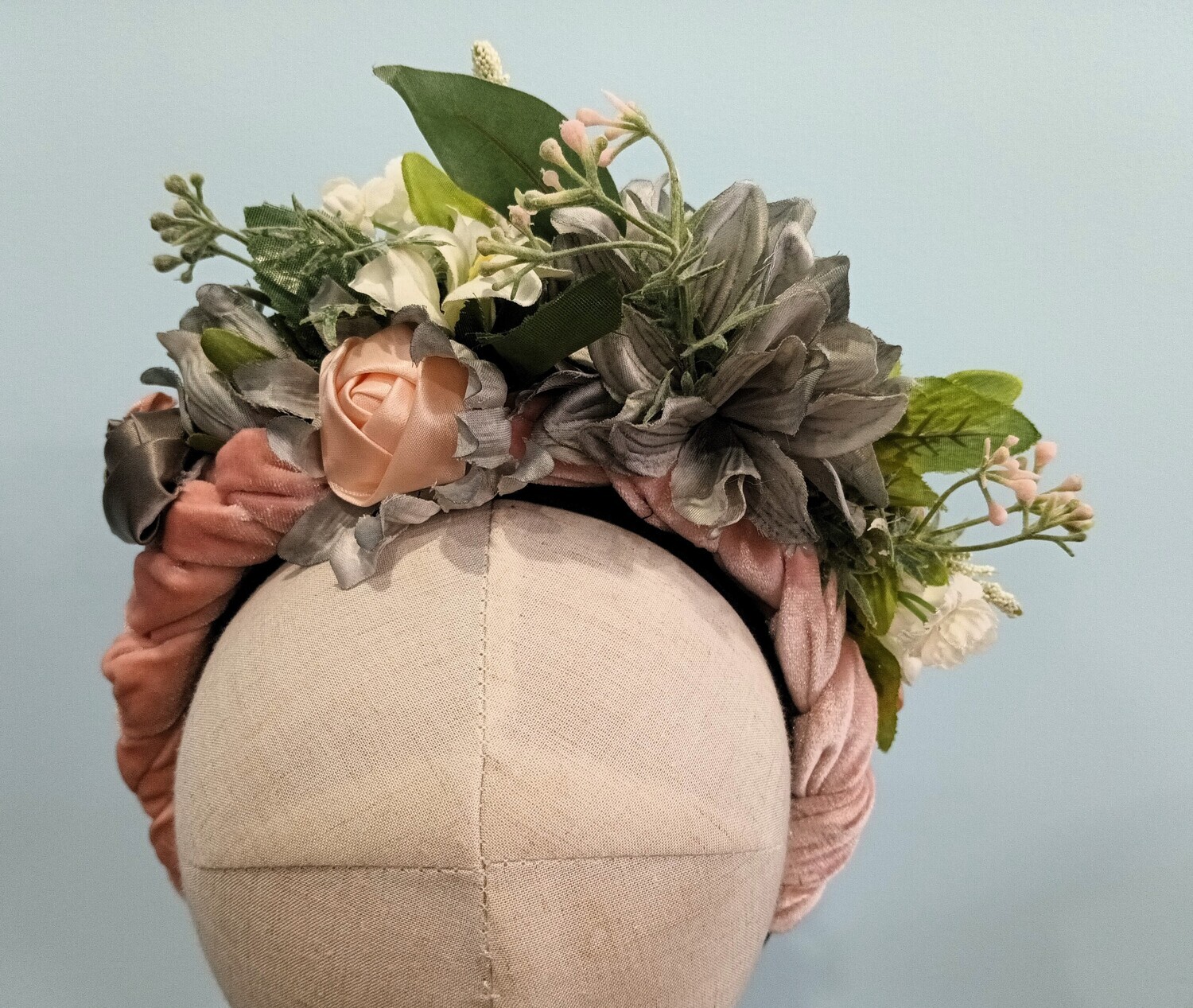 Pink &amp; Sage Headband 1