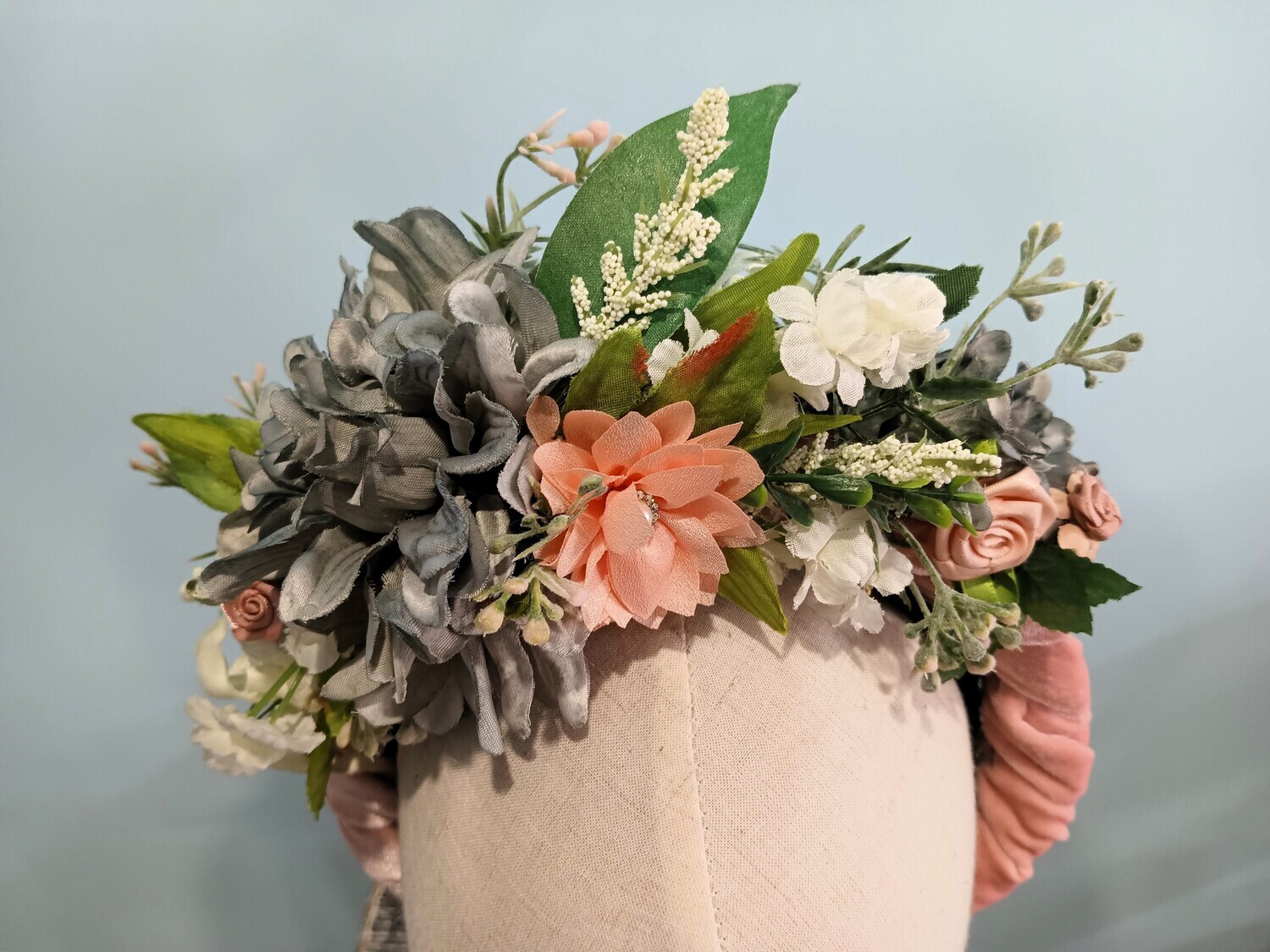 Pink &amp; Sage Headband 1
