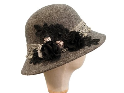 Primrose Bell Cloche Grey