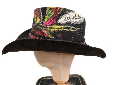Straw Cowboy Black Painted 1
