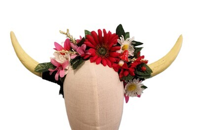 Mushroom Whimsy Horns Headband 1
