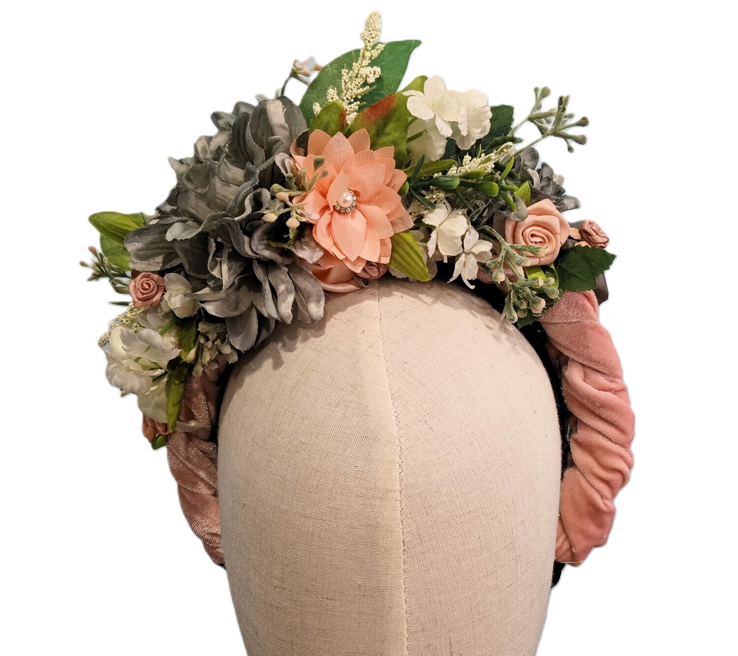 Pink &amp; Sage Headband 1