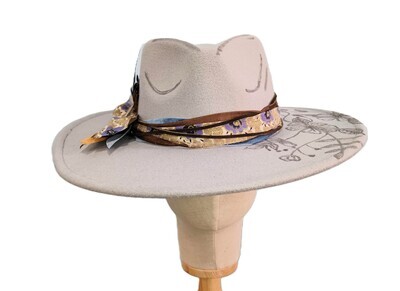 Rancher L.Blue/ Wi/ Wdbrn/ Custom Flowers
