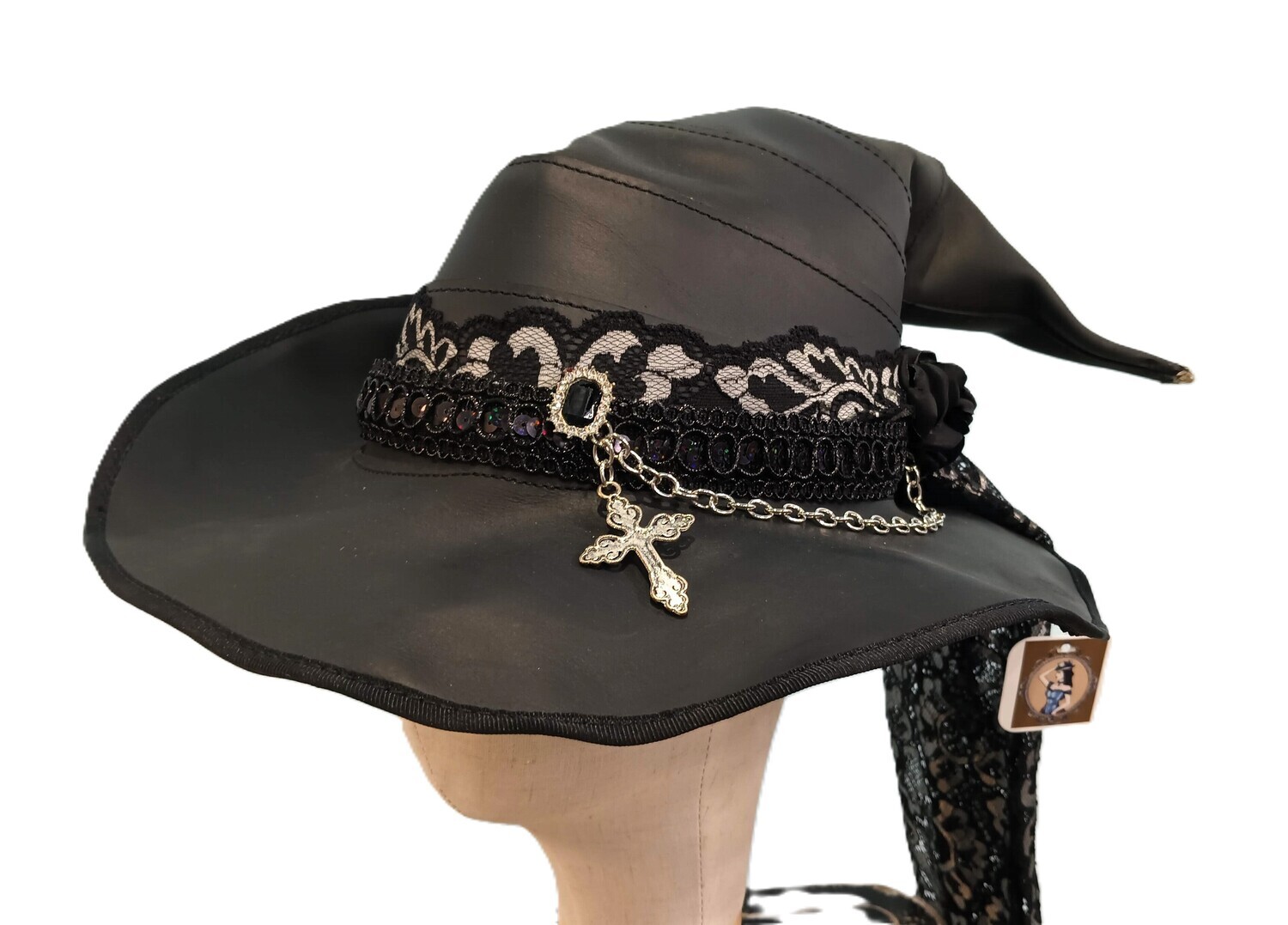 Leather Custom Black/ Silver