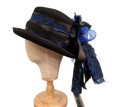 Soft Wool Ladies Black/ Blue 1
