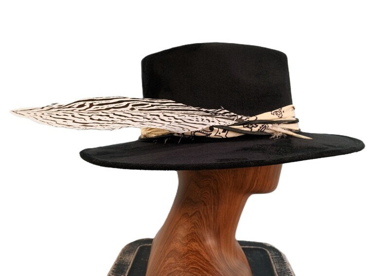 Tash Black Rancher Fthr/ Band 1