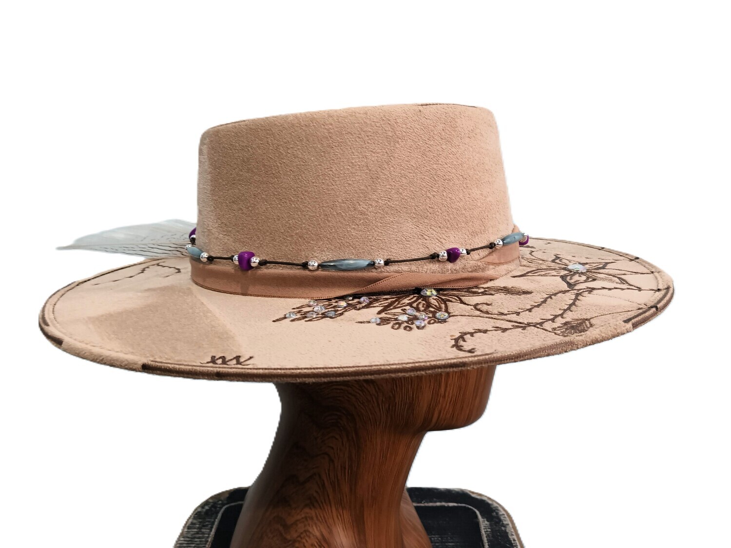 Tash Cocoa Bolero Custom Wood Burned 1 M