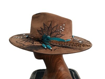 Tash Taupe Rancher Custom Wood Burned 1 M