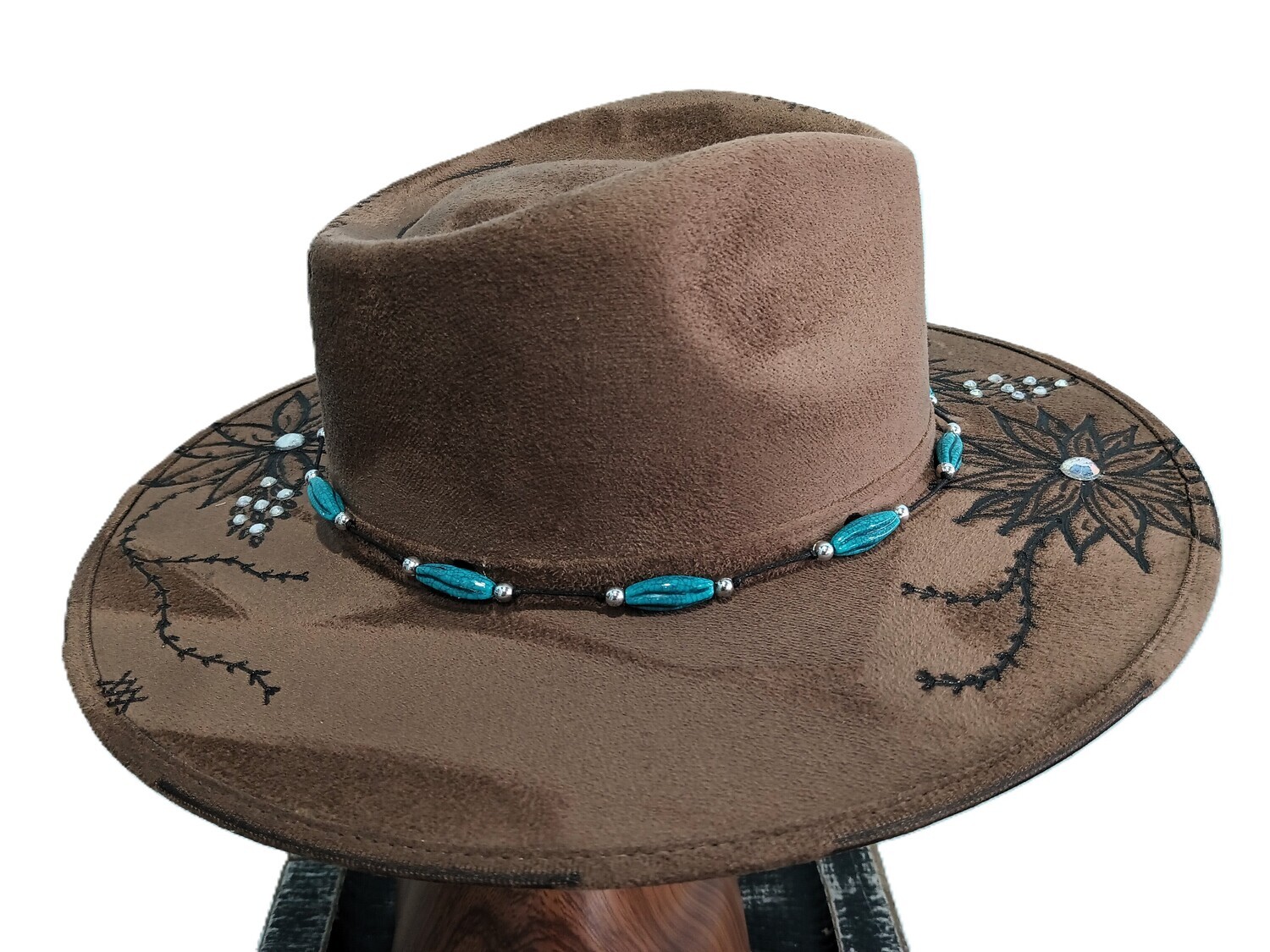 Tash Taupe Rancher Custom Wood Burned 1 M