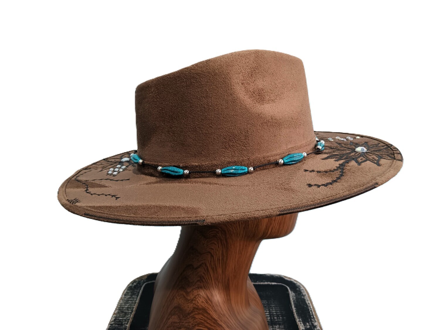 Tash Taupe Rancher Custom Wood Burned 1 M