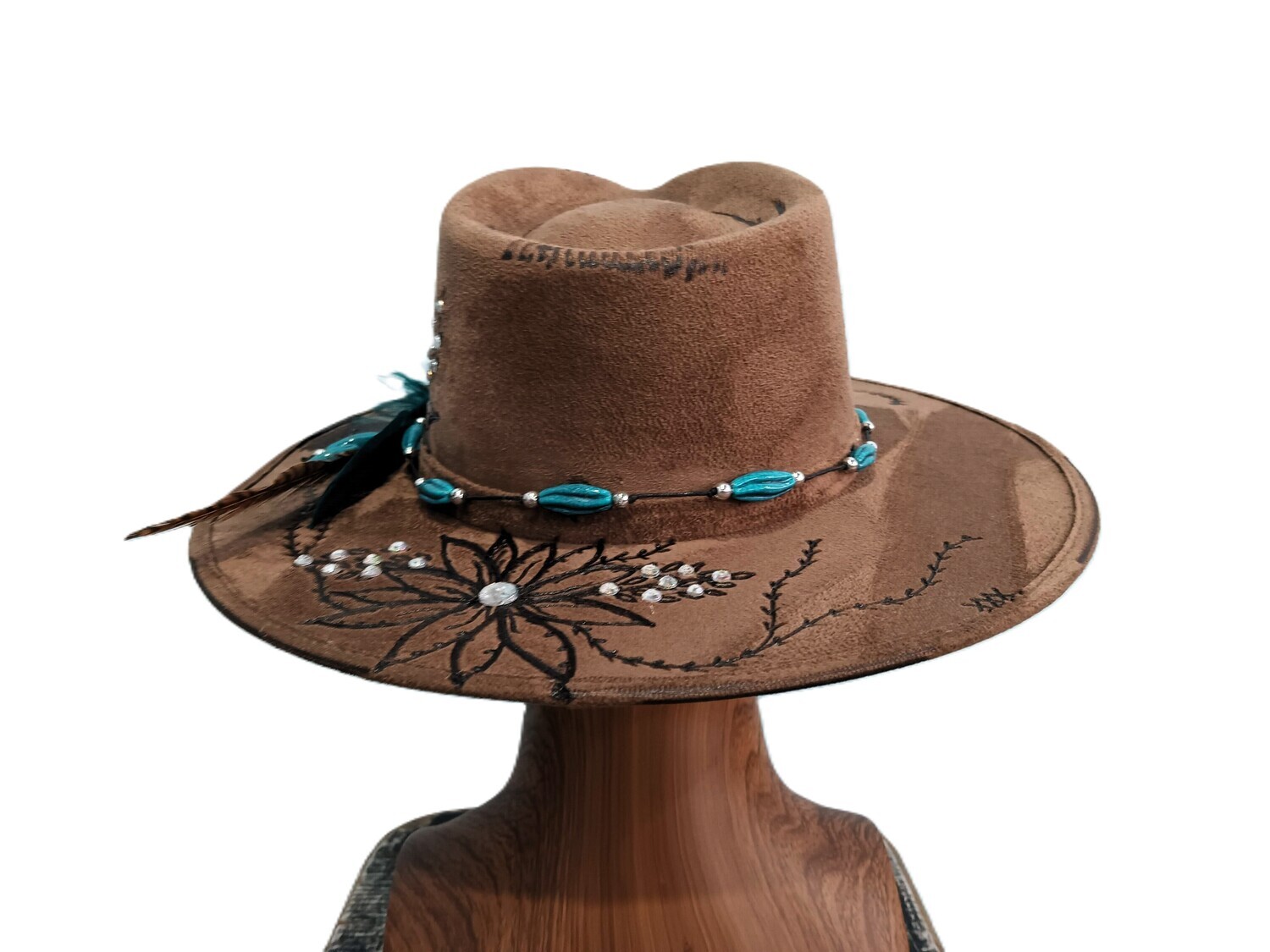 Tash Taupe Rancher Custom Wood Burned 1 M