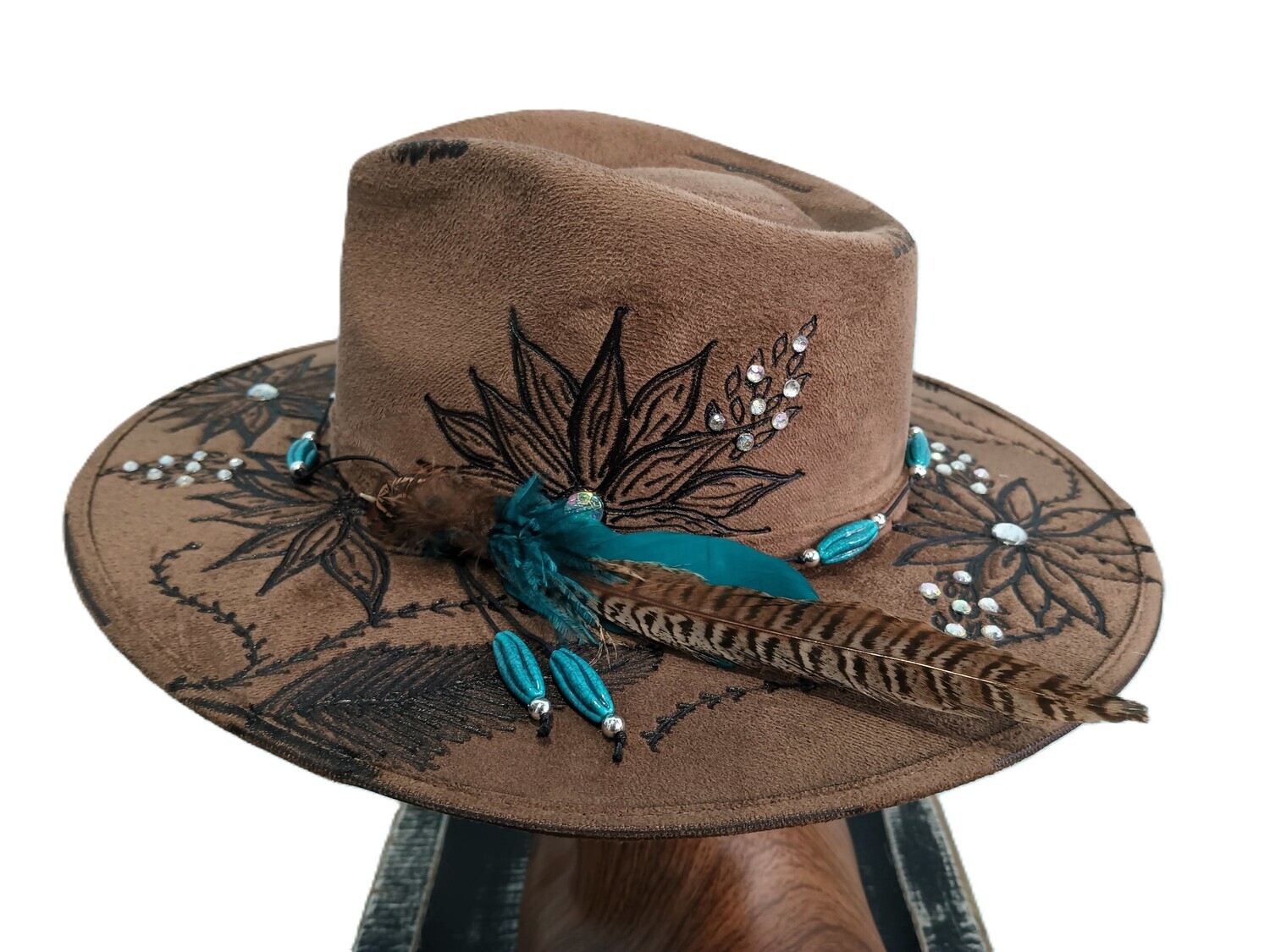 Tash Taupe Rancher Custom Wood Burned 1 M