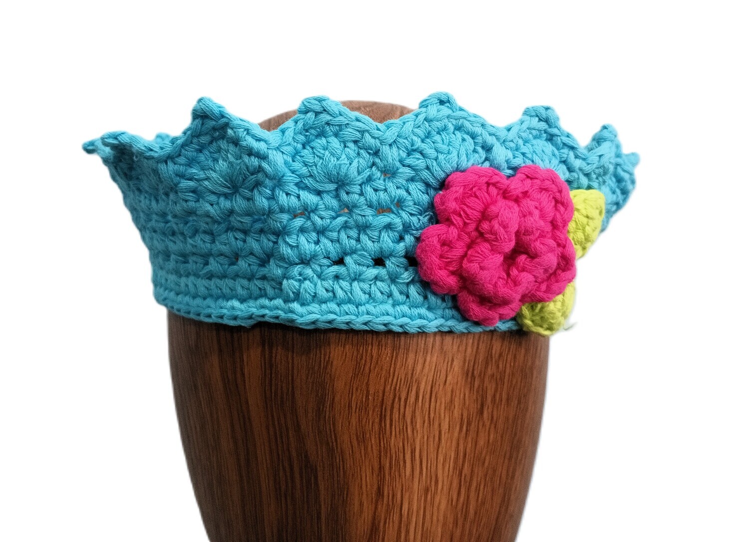 Crochet Blue Flower Crown
