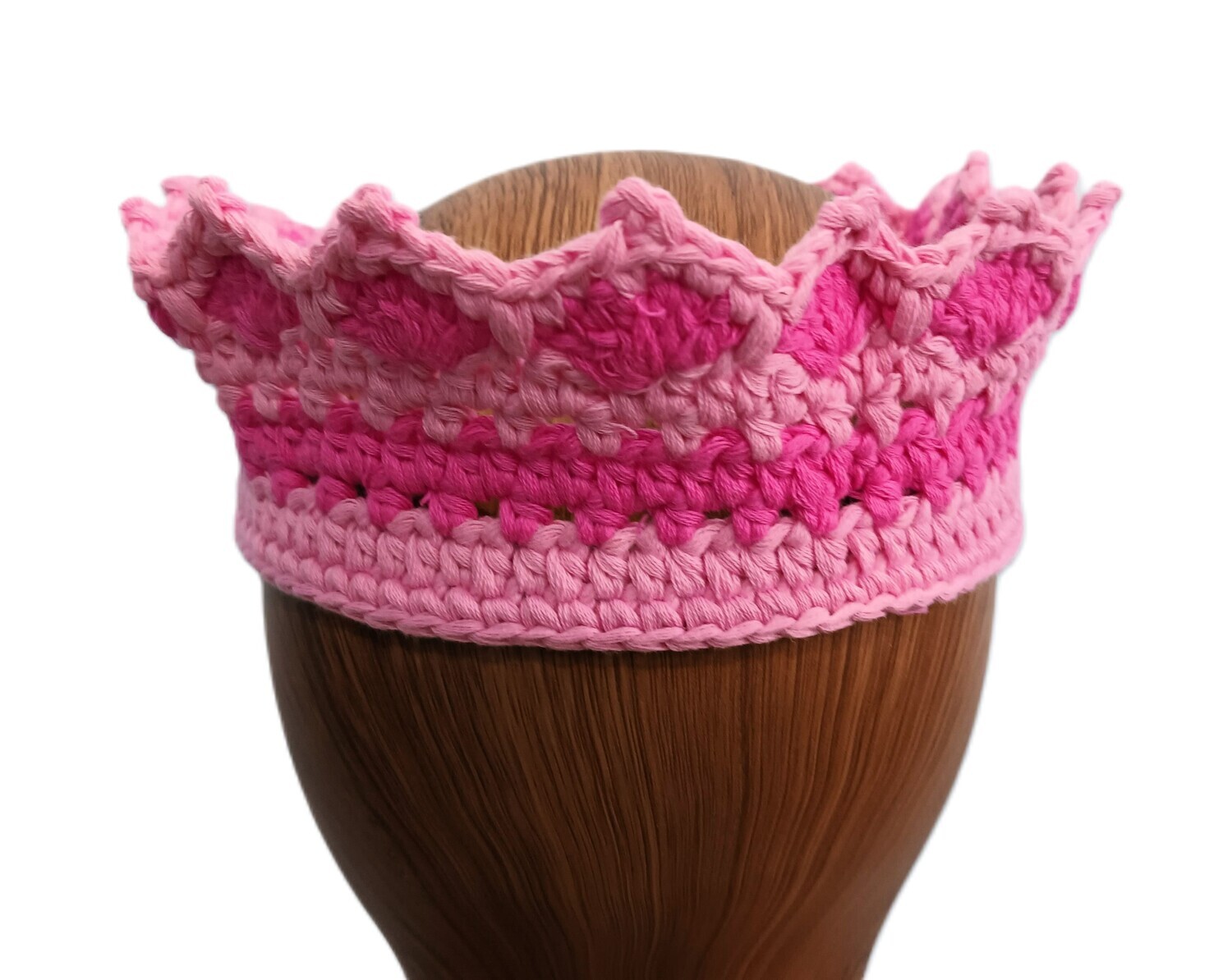 Crochet Pink Flower Crown