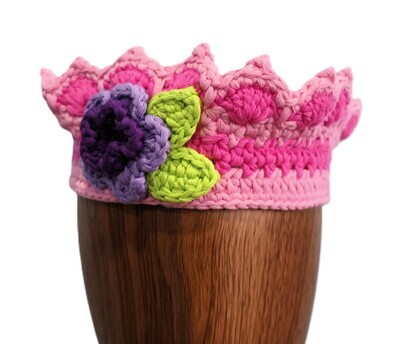 Crochet Pink Flower Crown