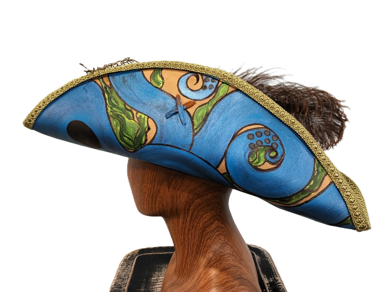 Calypso Tricorn Pirate Hat Painted 1