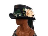 Faux Leather Ladies Victorian Top Hat Dragon 4 L