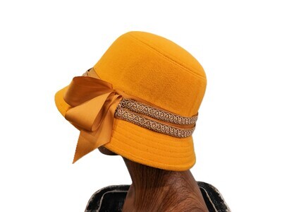 Gigi Cloche Hat Yellow 2