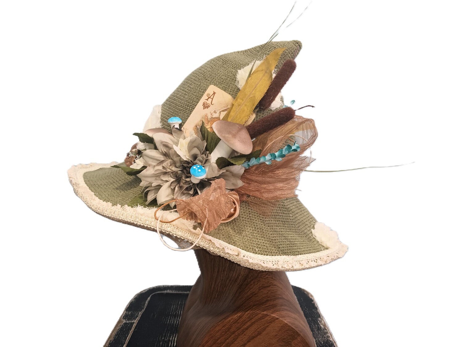 Knit Witch Hat Custom Green 3