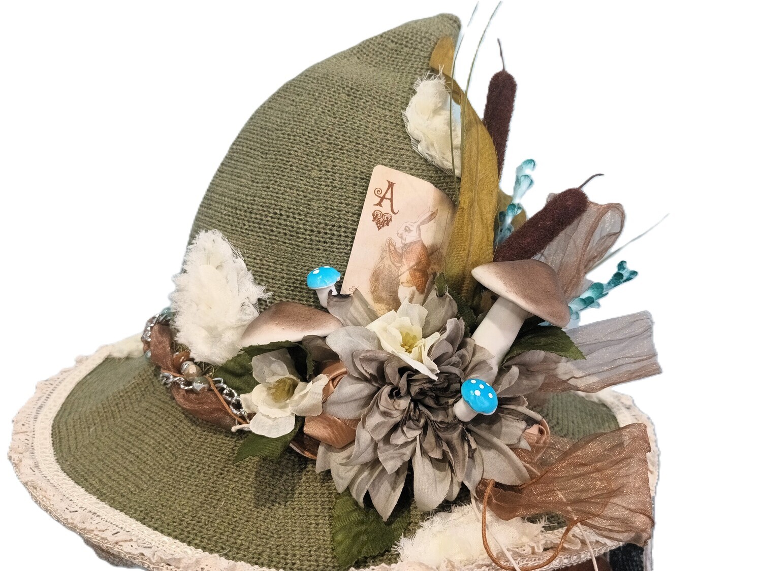 Knit Witch Hat Custom Green 3