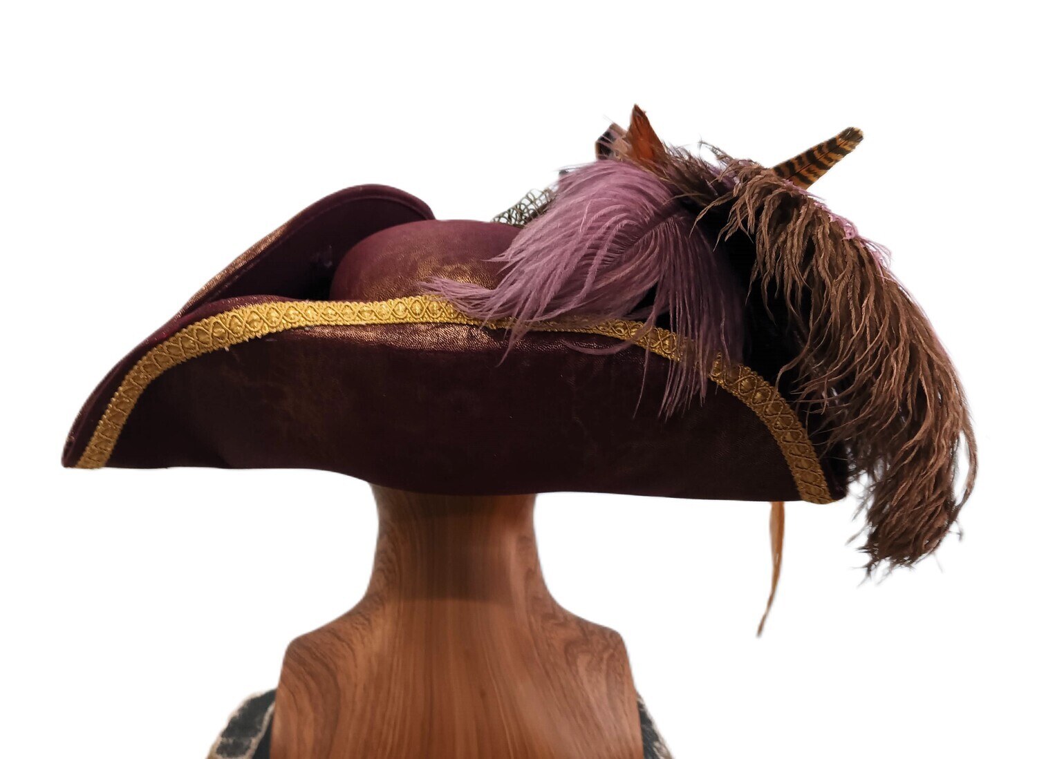 Calypso Ladies Tricorn Pirate Hat Purple 2