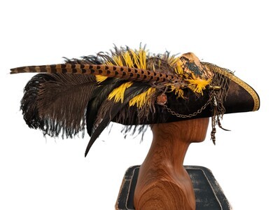 Calypso Tricorn Pirate Hat Tortoise/ Gold 1