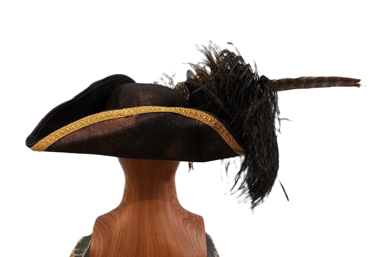 Calypso Tricorn Pirate Hat Tortoise/ Gold 1