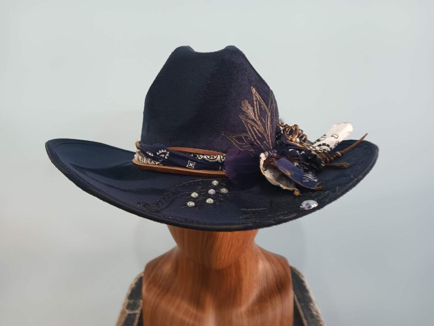 Tash Navy Cowboy Hat 1