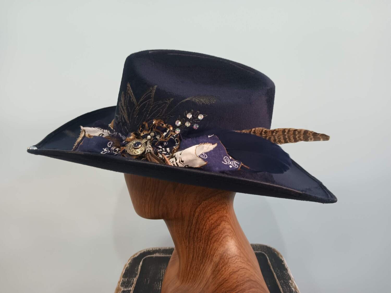 Tash Navy Cowboy Hat 1