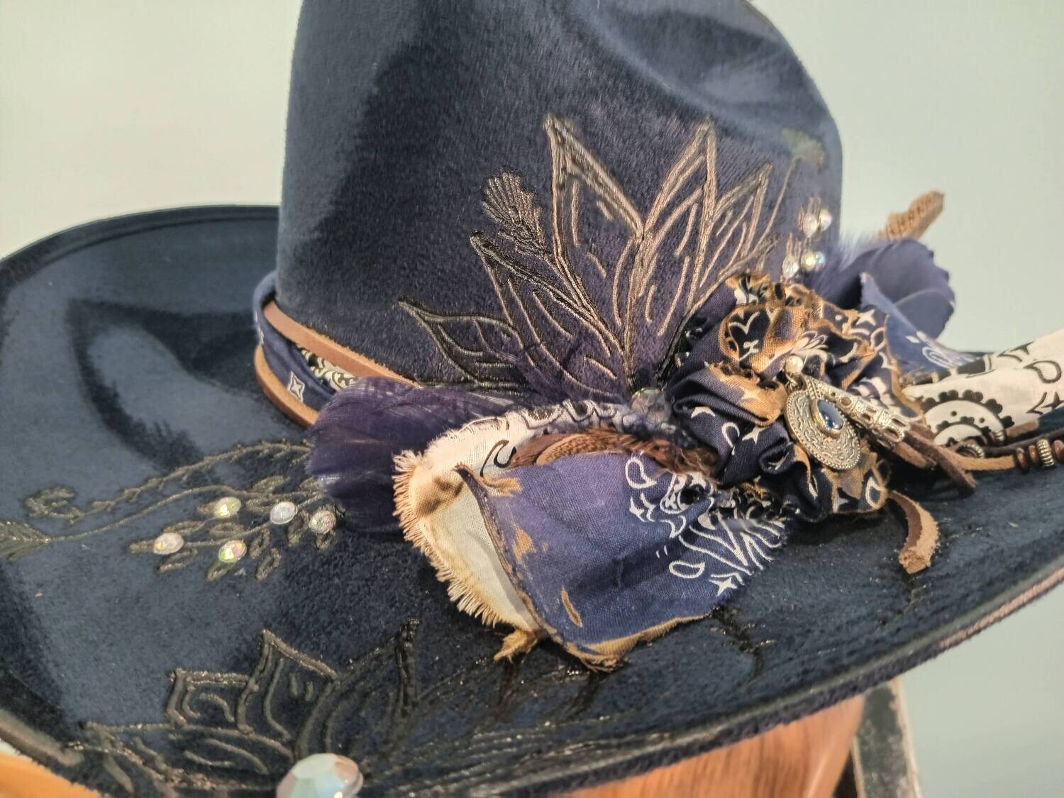 Tash Navy Cowboy Hat 1