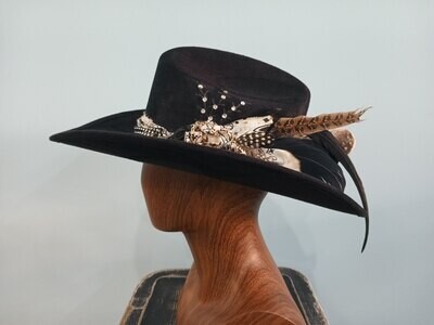 Tash Black Cowboy Hat 1