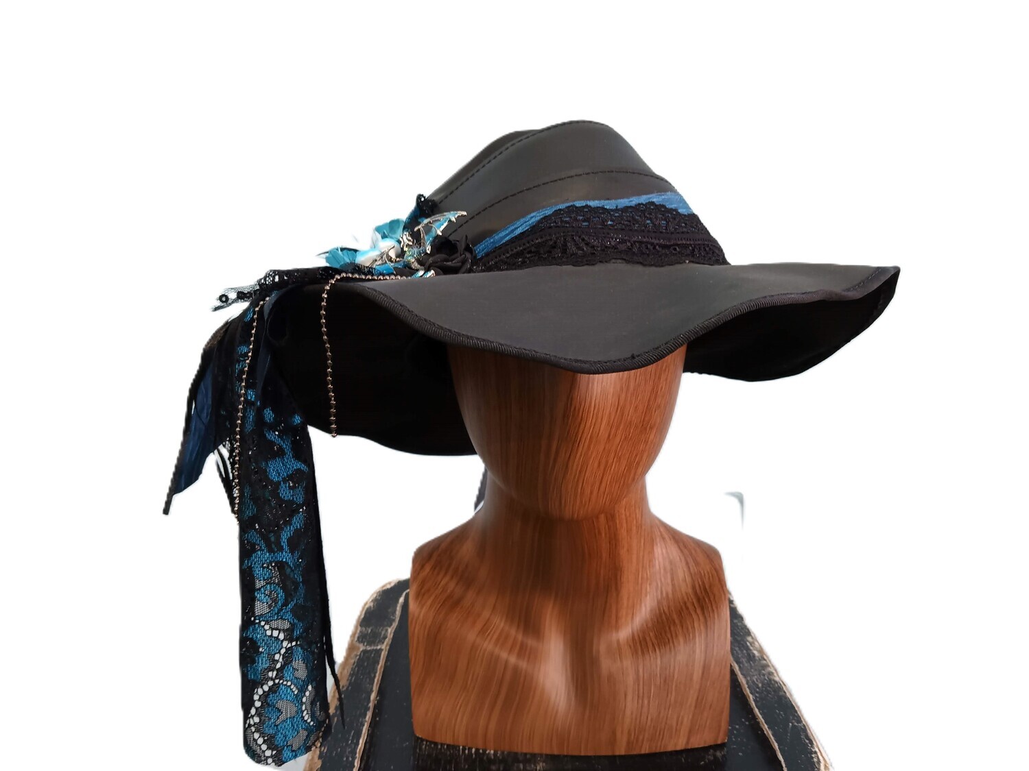 Leather Custom Black/ Turquoise