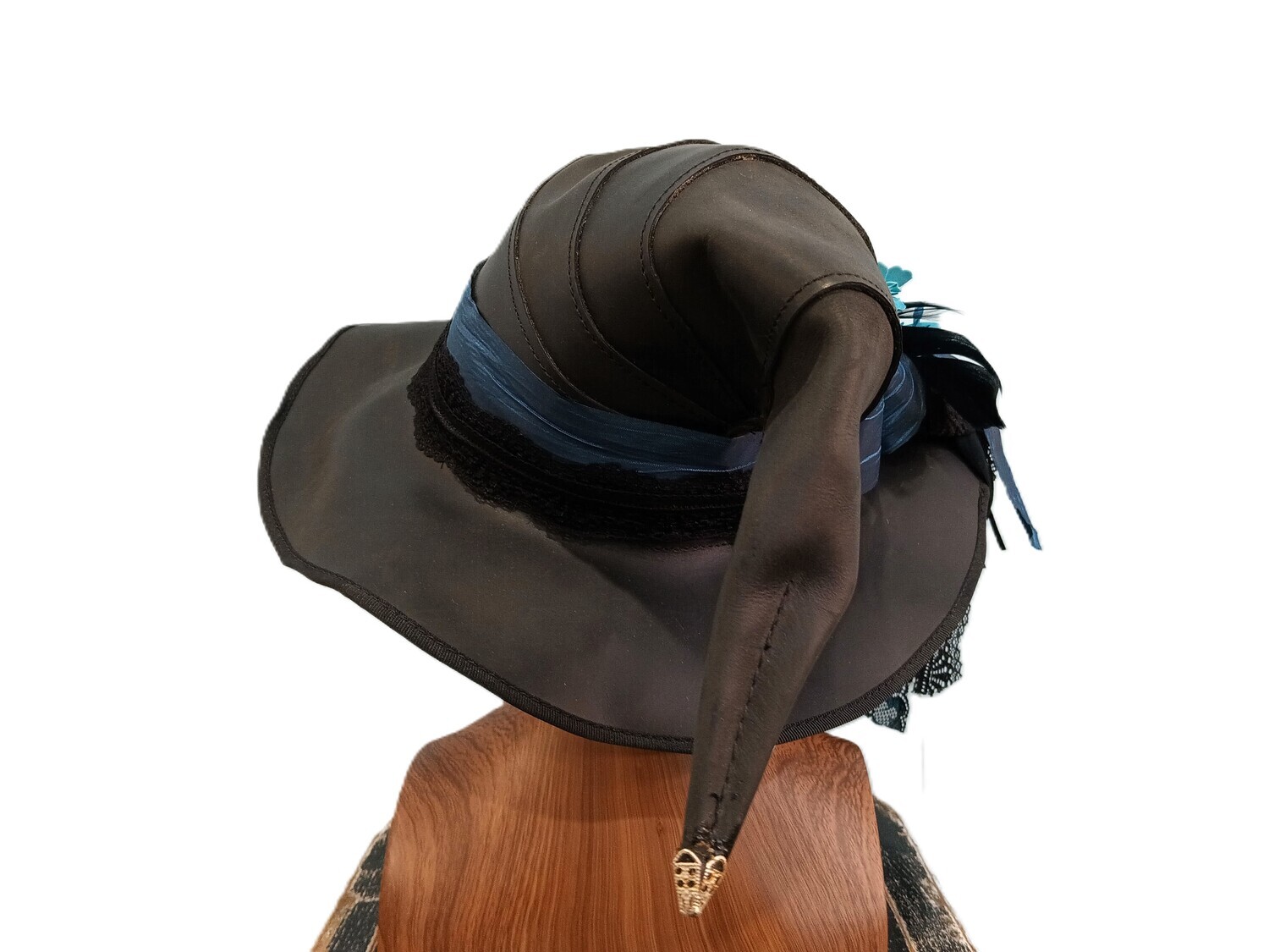 Leather Custom Black/ Turquoise
