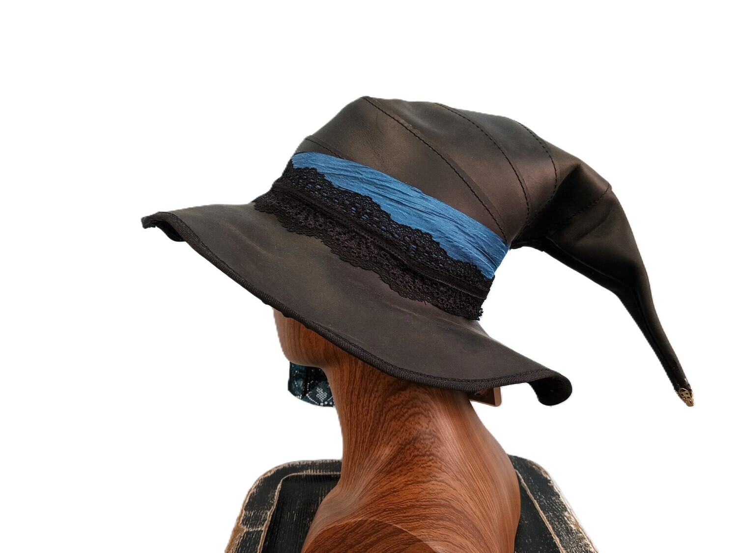 Leather Custom Black/ Turquoise